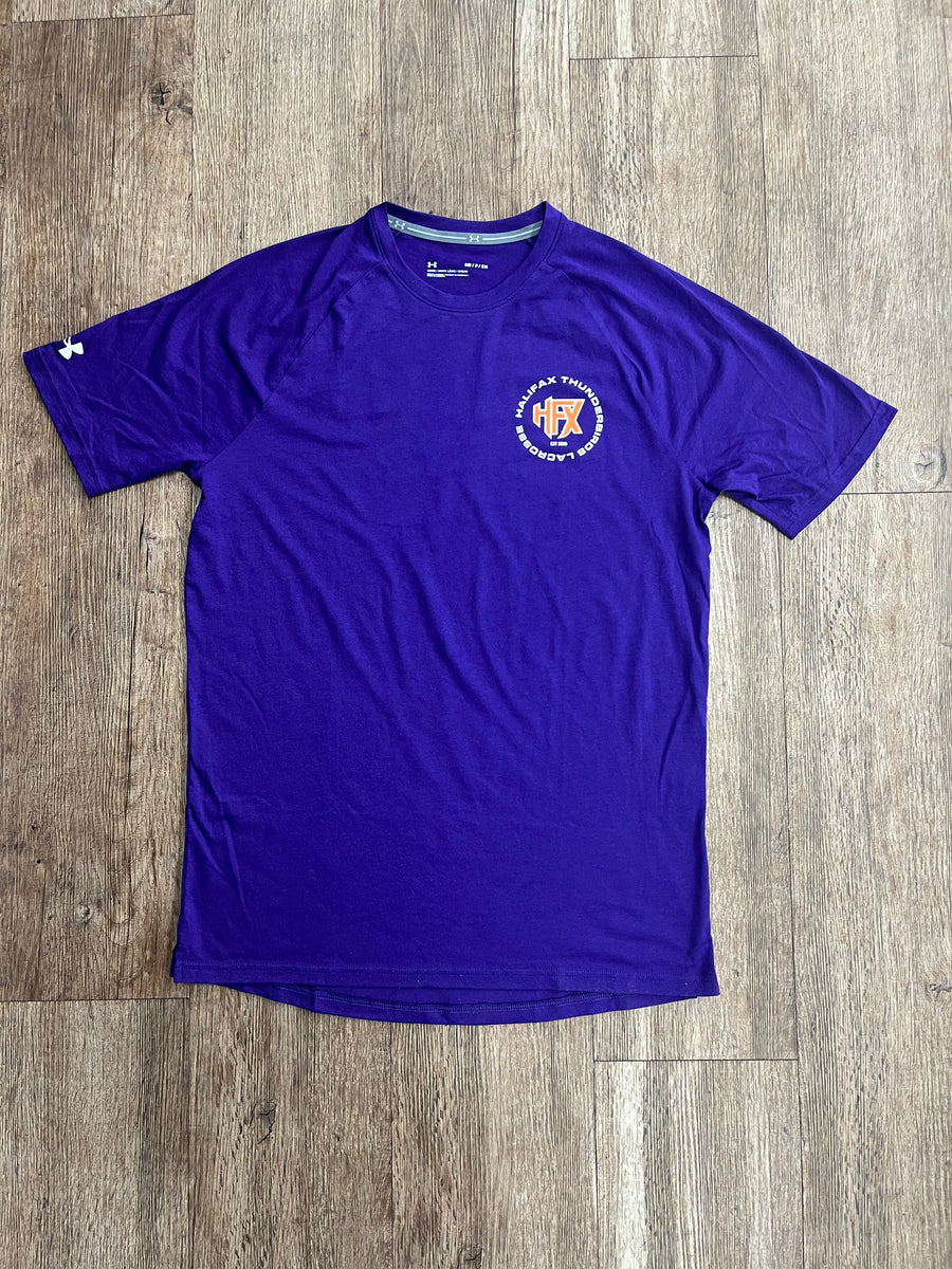 Under Armour Purple Tech Tee with Chest Logo Halifax Thunderbirds
