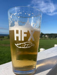 HFX Feather Pint Glass