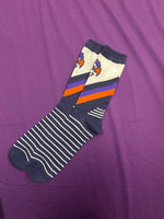 Socks - navy with stripes