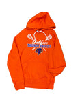 Campus Crew Orange Embroidered Lacrosse Stick Hoodie