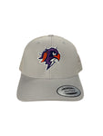 Silver Mesh SnapBack Trucker Hat with Embroidered Bird Head