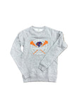 Grey "JR Thunderbirds" Lacrosse Adult Crew Neck