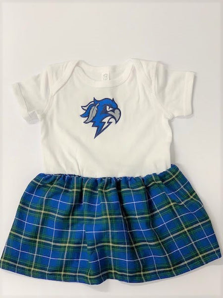 Thunderbirds Baby Onesie/Nova Scotia Tartan Skirt